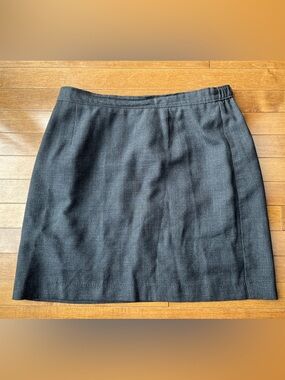 Emilia Saachi Grey Wool vintage short skirt